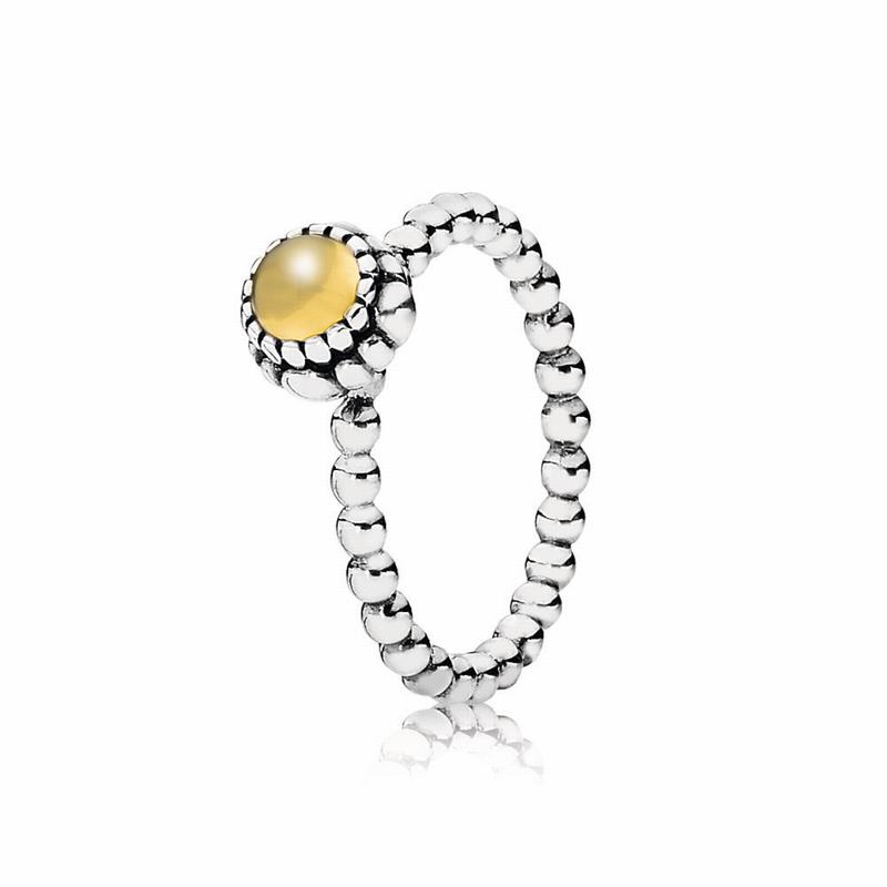 Anillos Apilables Pandora Birthday Blooms November Argint/Galbeni (q45Q7pfN)